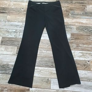 Alice+Olivia leather trimmed bootcut pant